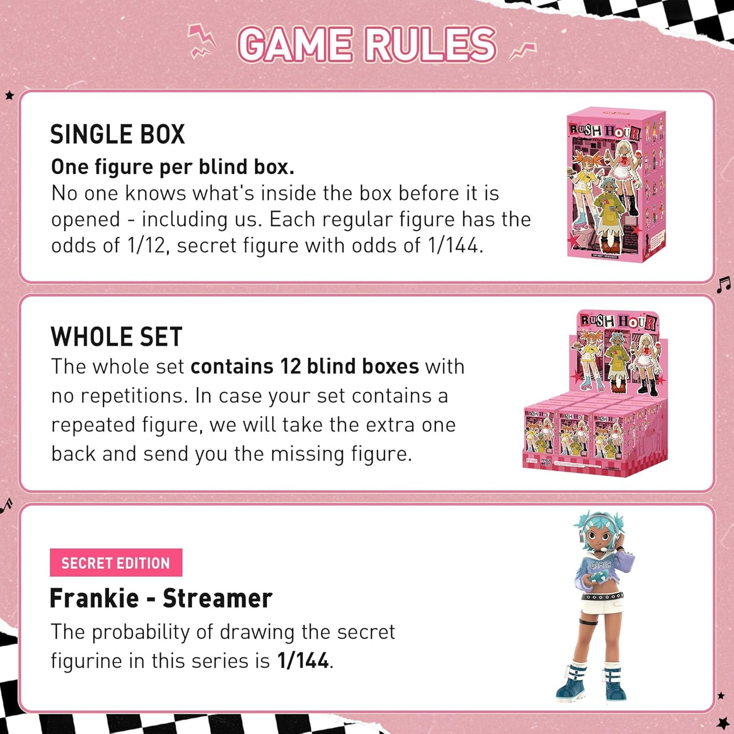 POP MART Peach Riot Rush Hour Series Figures 12PCs Blind Box Figures, Random Design Action Figures Collectible Toys Home Decorations, Holiday Birthday Gifts for Girls and Boys, Whole Set