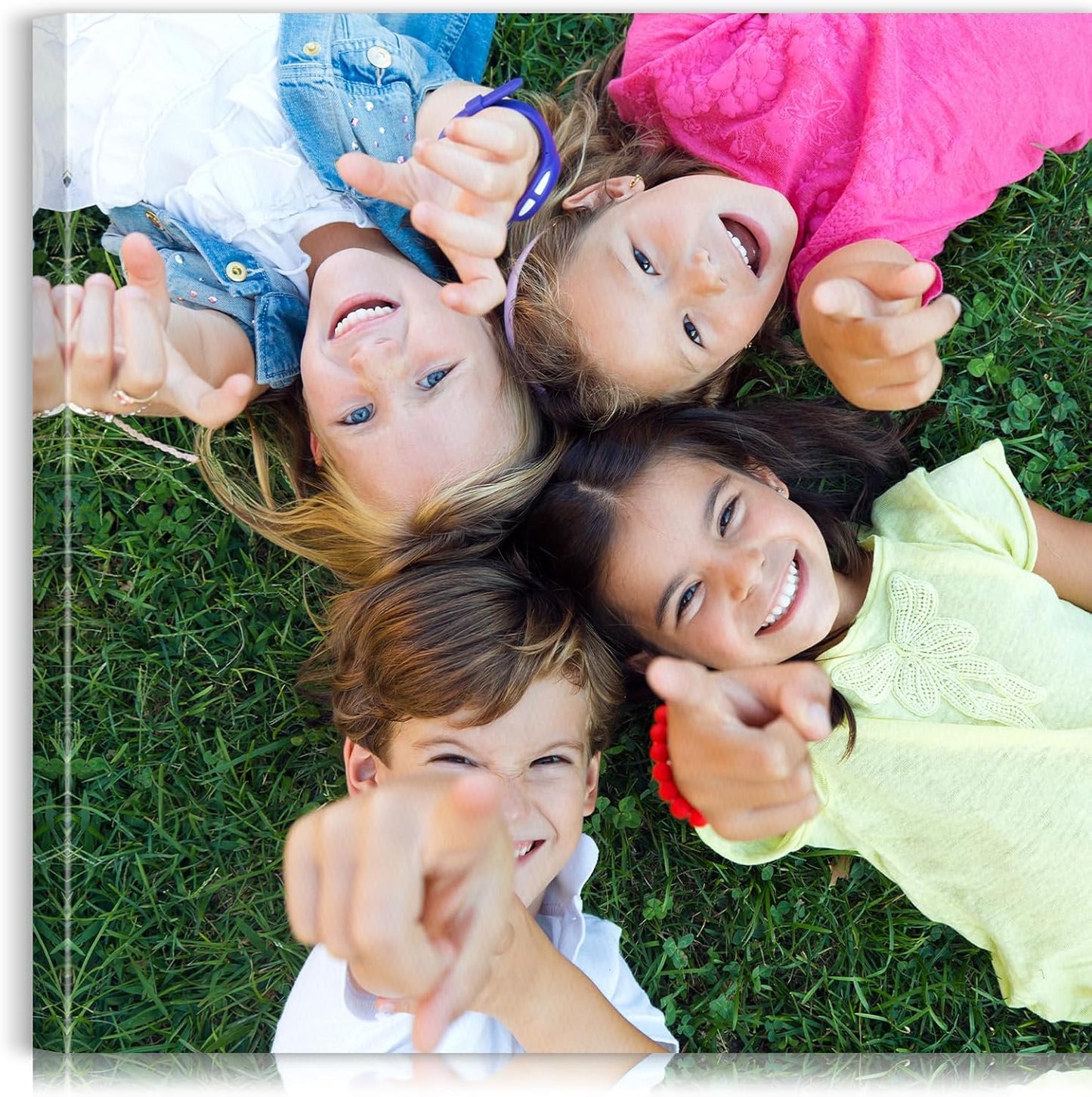 Custom Canvas Prints with Your Photos - Personalized Pictures Print, Customized Photo Gifts, Wall Art Poster Canvas Printing for Wedding, Family, Baby, Pets, Home Office Decor, Wrapped Frame 24x24