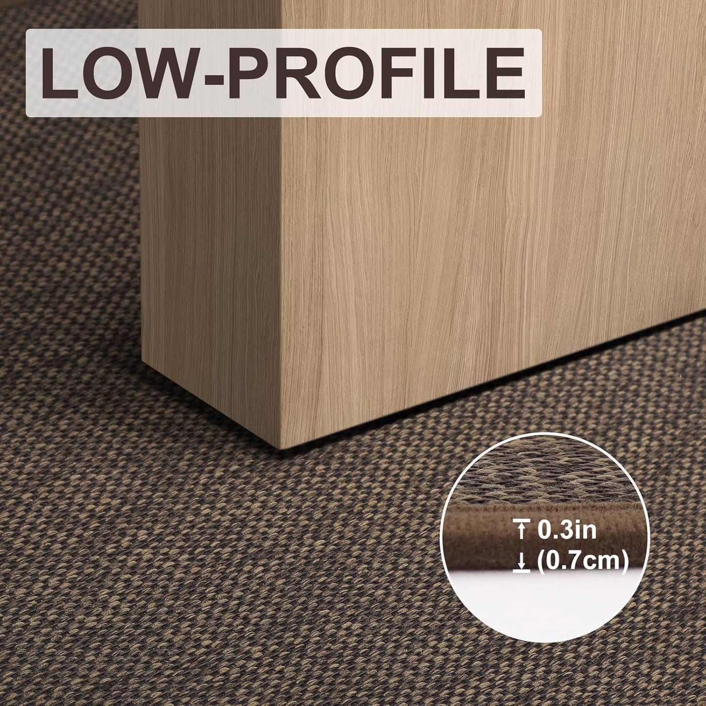 LEKEEPGO Door Mat 24"x47", Non Slip Door Mat Indoor Entrance, Rubber Backing Front Indoor Door mat Washable Absorbent Low-Profile Entryway Entry Resist Dirt Inside Door Mats, Brown