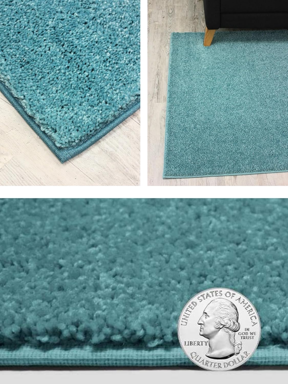 KOECKRITZ Soft and Colorful Kids Classroom Area Rugs (Passes Flammability Pill Test) Many Sizes and Bright Colors to Select from (7' x 9', Surf)