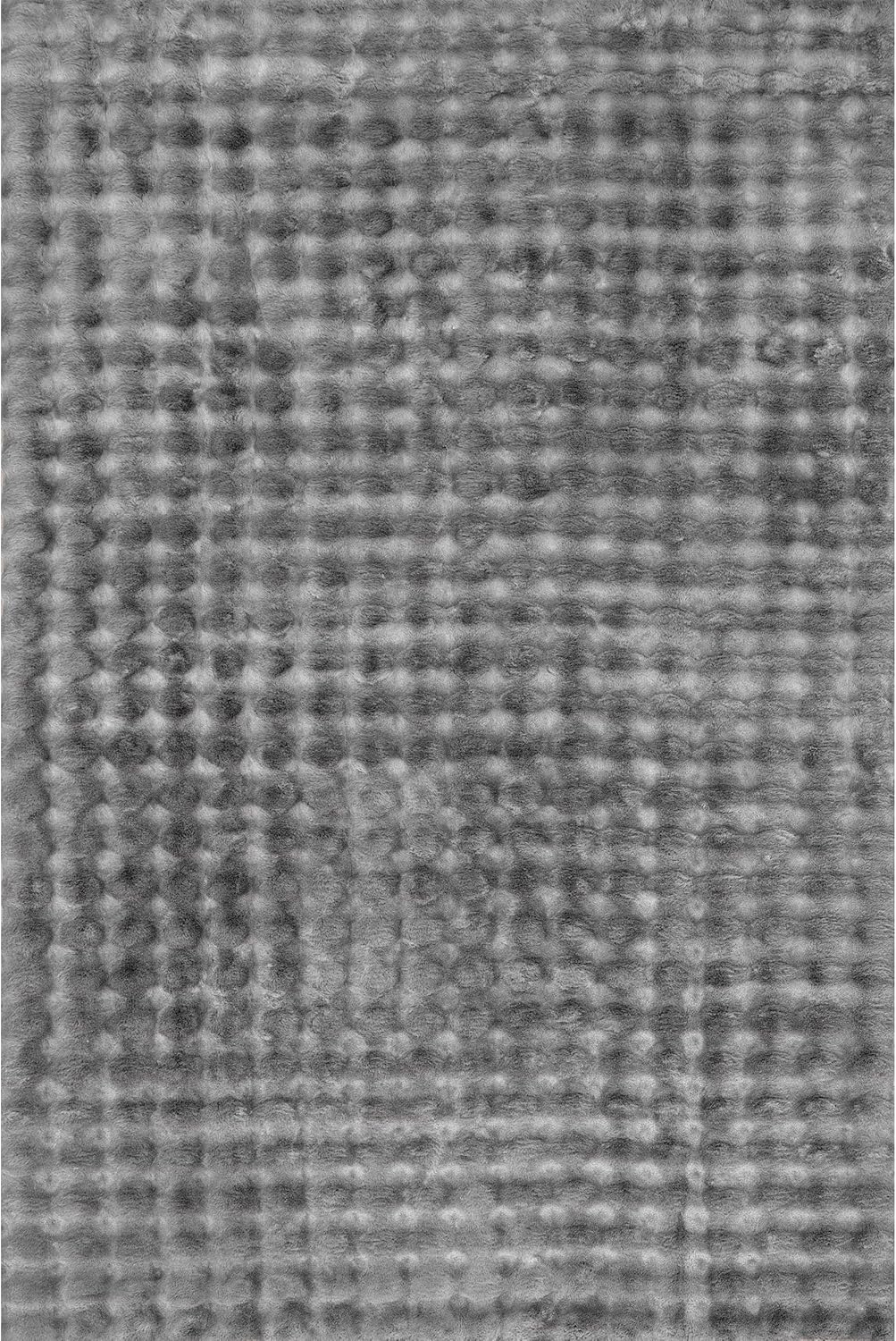 nuLOOM Jeni Checkered 6 Square Machine Washable Area Rug for Living Room Bedroom Dining Room Kitchen, Dark Grey