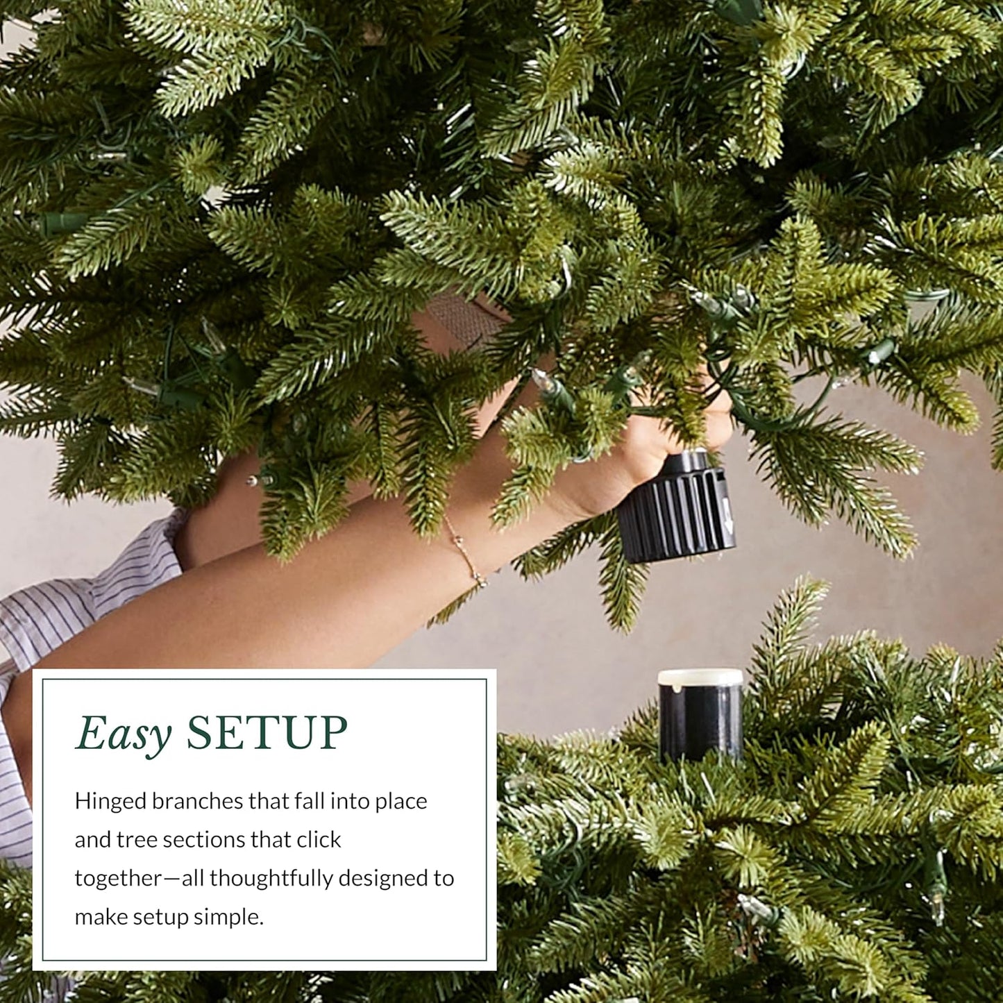 Balsam Hill 5.5 ft Unlit Classic Blue Spruce - Artificial Christmas Tree with Premium Stand & Storage Bag for Indoor Holiday Decorating