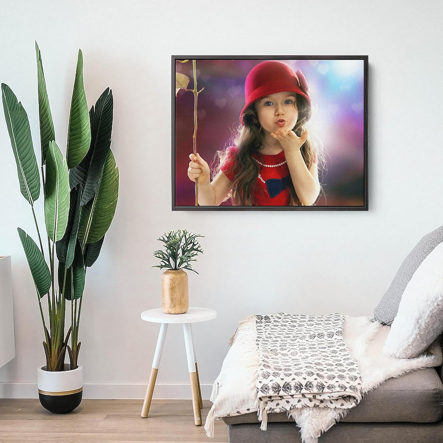Personalized Custom Canvas Prints: Photo On Canvas (Black, 12x18) Transform Your Photos into Stunning Framed Wall Art Digitally Printed Photo To Canvas Ideal for Home Decor, Gifts Keepsakes.