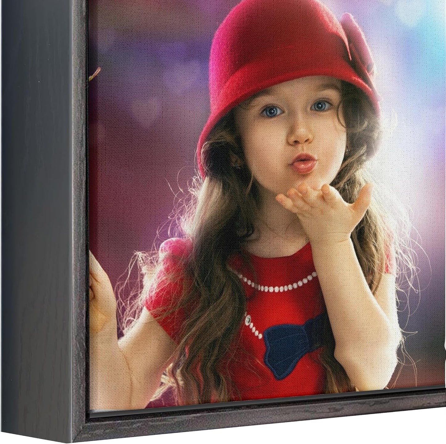 Personalized Custom Canvas Prints: Photo On Canvas (Black, 8x8) Transform Your Photos into Stunning Framed Wall Art Digitally Printed Photo To Canvas Ideal for Home Decor, Gifts Keepsakes.