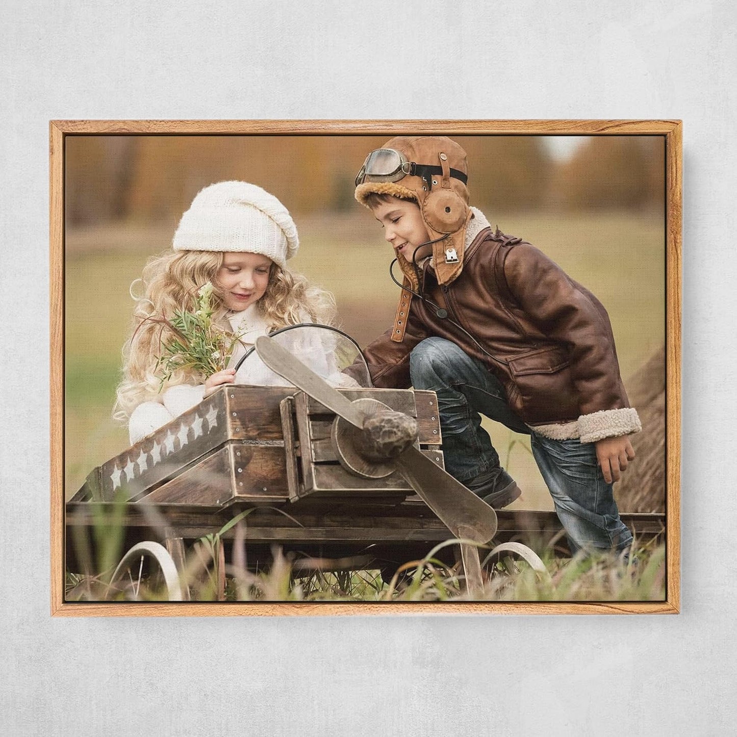 Personalized Custom Canvas Prints: Photo On Canvas (Light Brown, 20X30) Transform Your Photos into Stunning Framed Wall Art Digitally Printed Photo To Canvas Ideal for Home Decor, Gifts Keepsakes.
