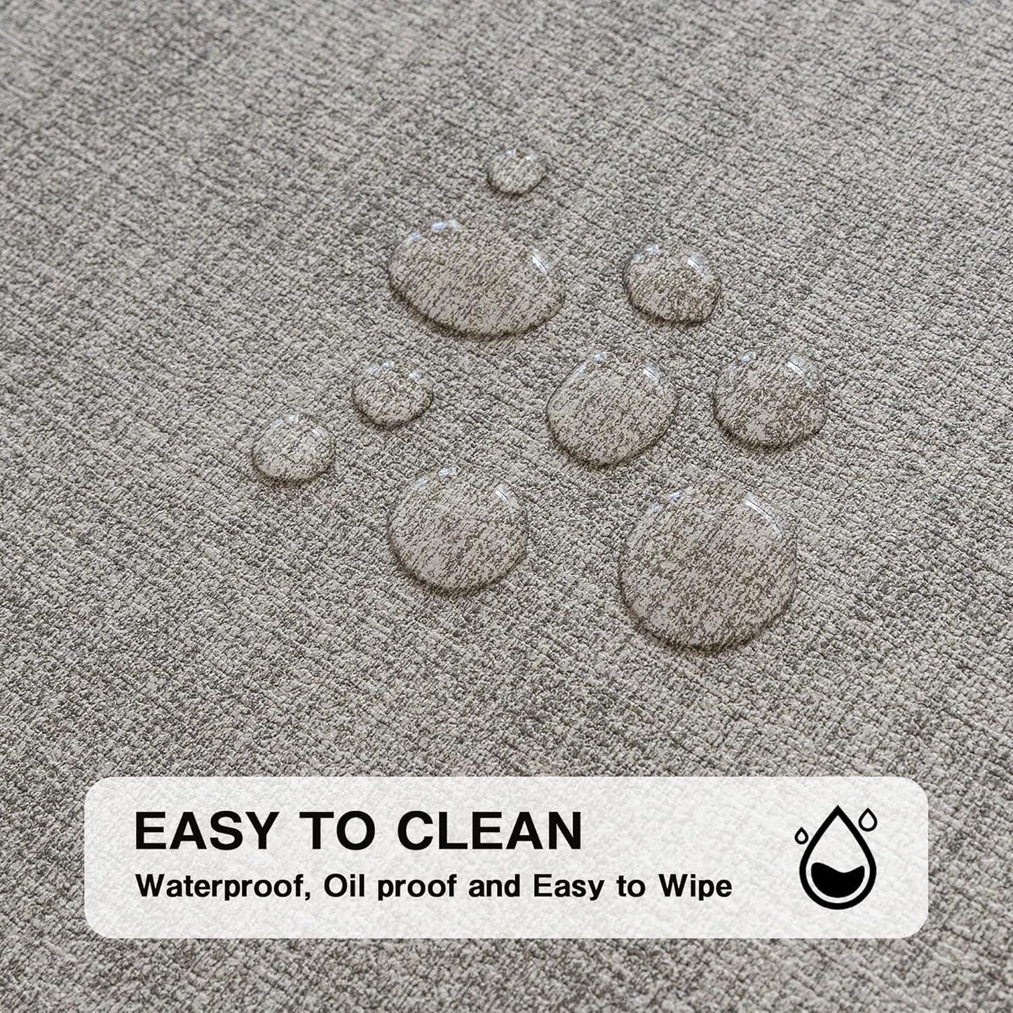 Chrysameld Vinyl Placemats Set of 4 - Faux Leather 100% Waterproof Oil-Proof Wipeable PU Place Mats, Heat Resistant Anti Slip Reversible Table Mats for Indoor & Outdoor Use,(17×12Inch, Light Grey)