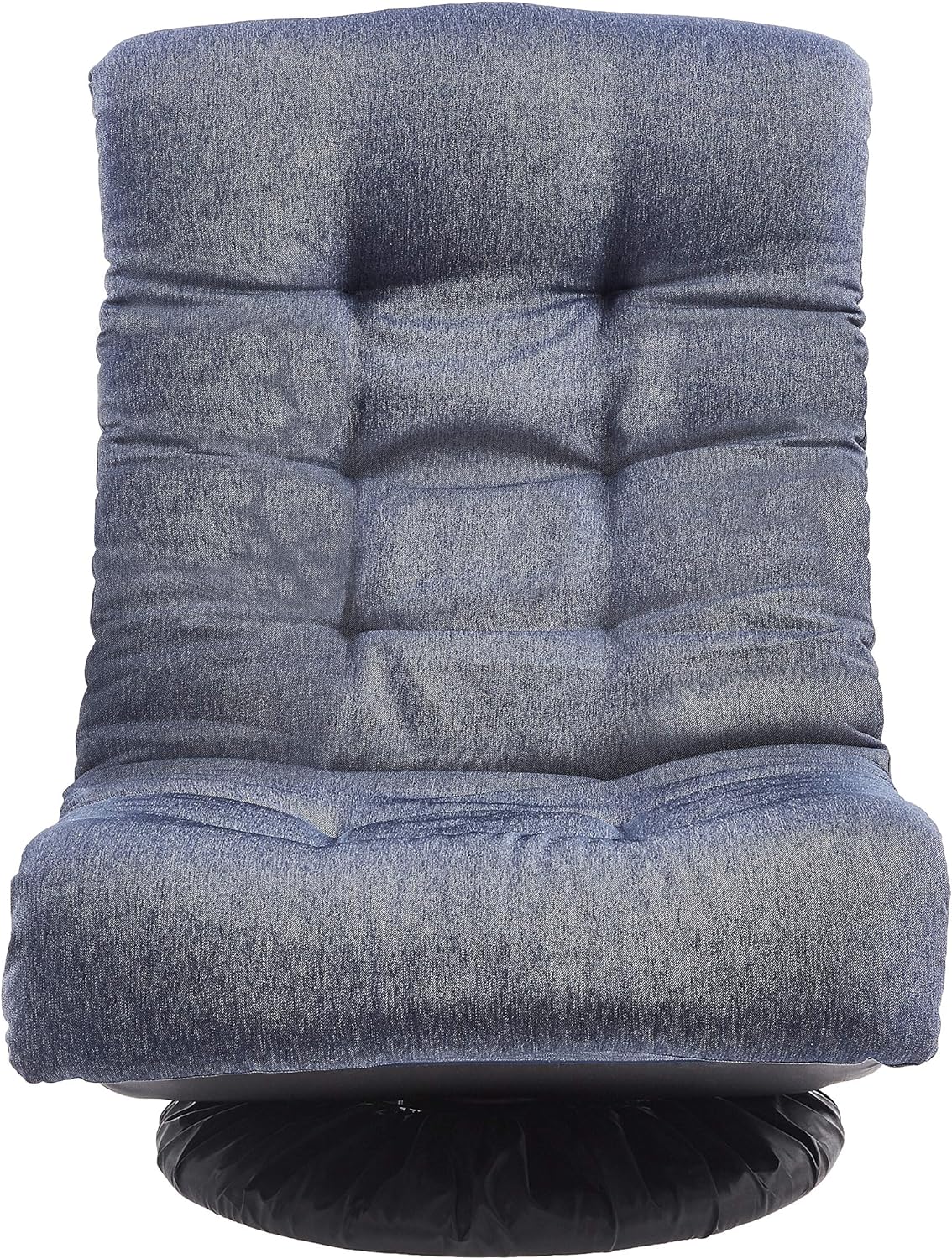 Amazon Basics Swivel Foam Lounge Chair with Headrest, Floor-Compatible, Adjustable, Gaming, 26.3D x 23.5W x 13.7H in, Denim Blue