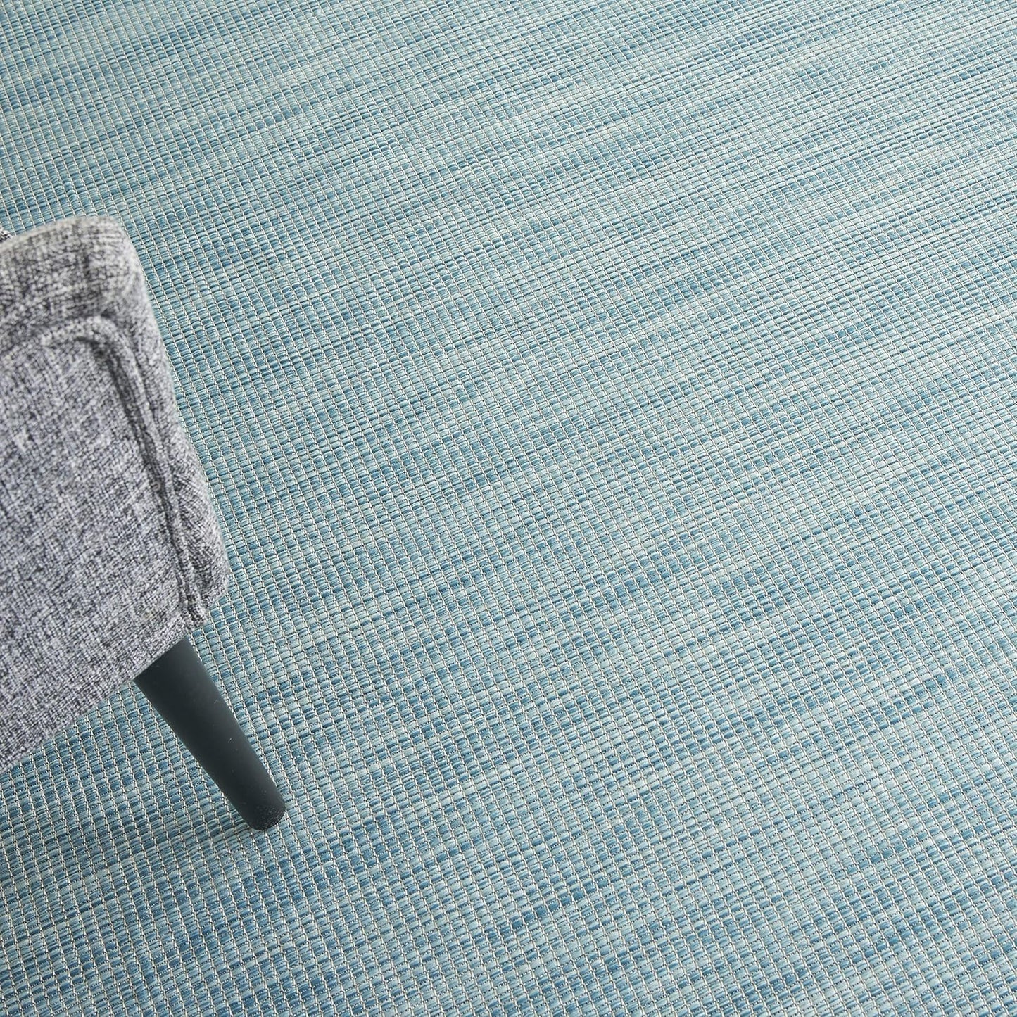 Nourison Home Positano Indoor/Outdoor Aqua 2'2" x 12' Area Rug, Easy Cleaning, Non Shedding, Bed Room, Living Room, Dining Room, Backyard, Deck, Patio (2x12)